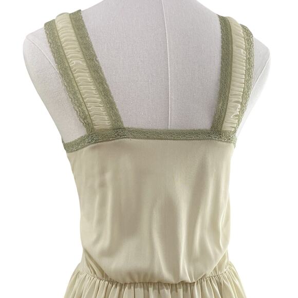 Vintage 50s Pinehurst Lingerie Green Nylon Lacy Chiffon Pinup Nightgown Size 32 - Picture 6 of 10